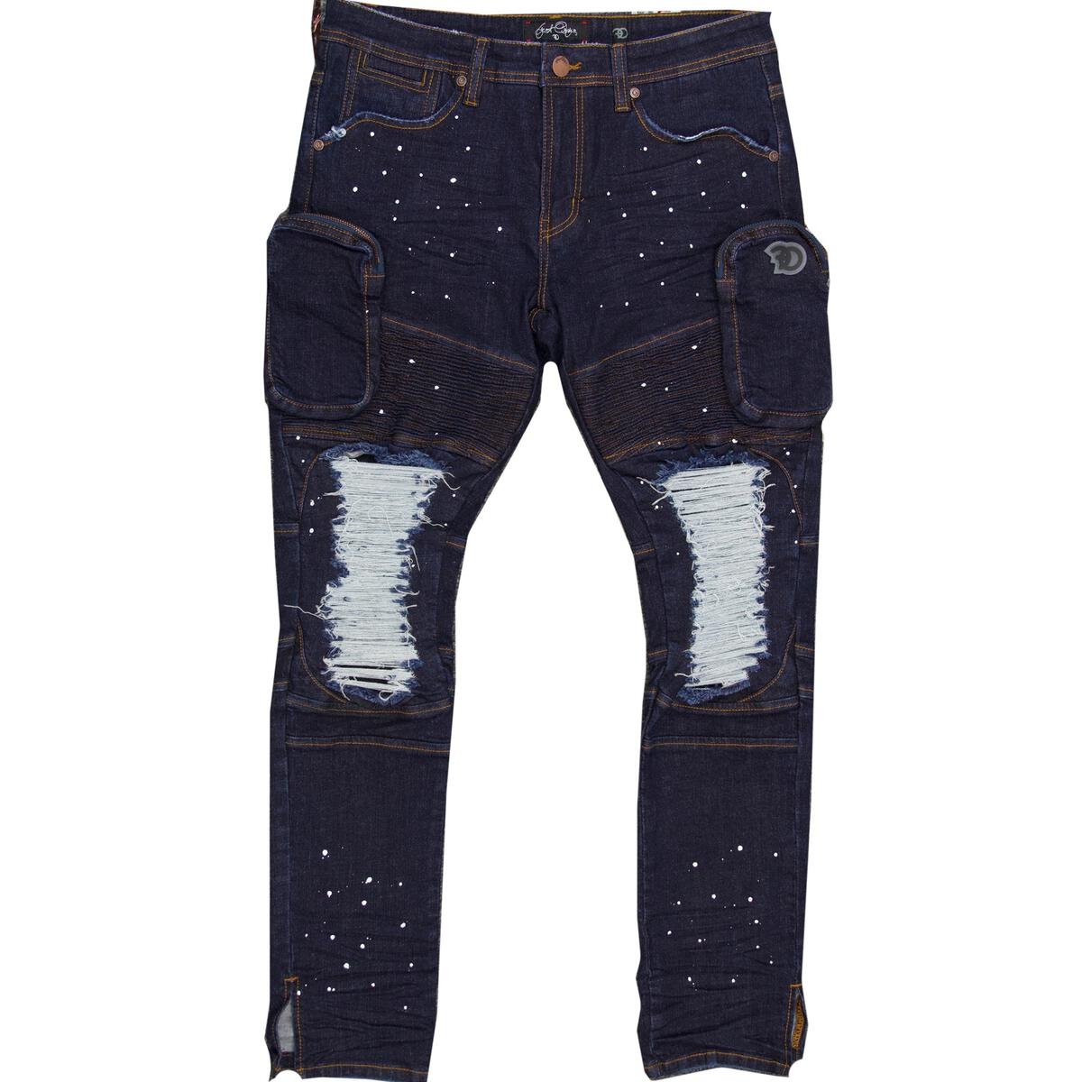 Cargo Jeans with Zipper Foot