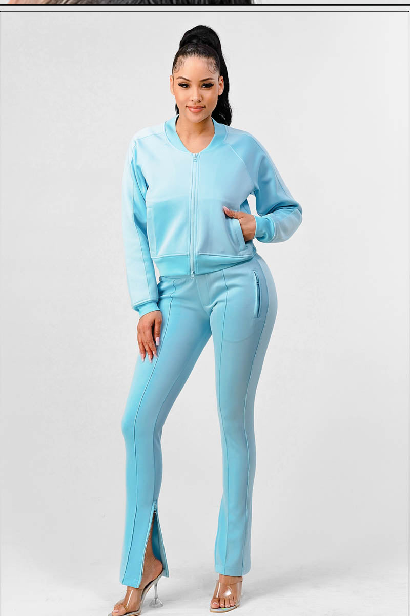 Dual Zipper Jogger Set