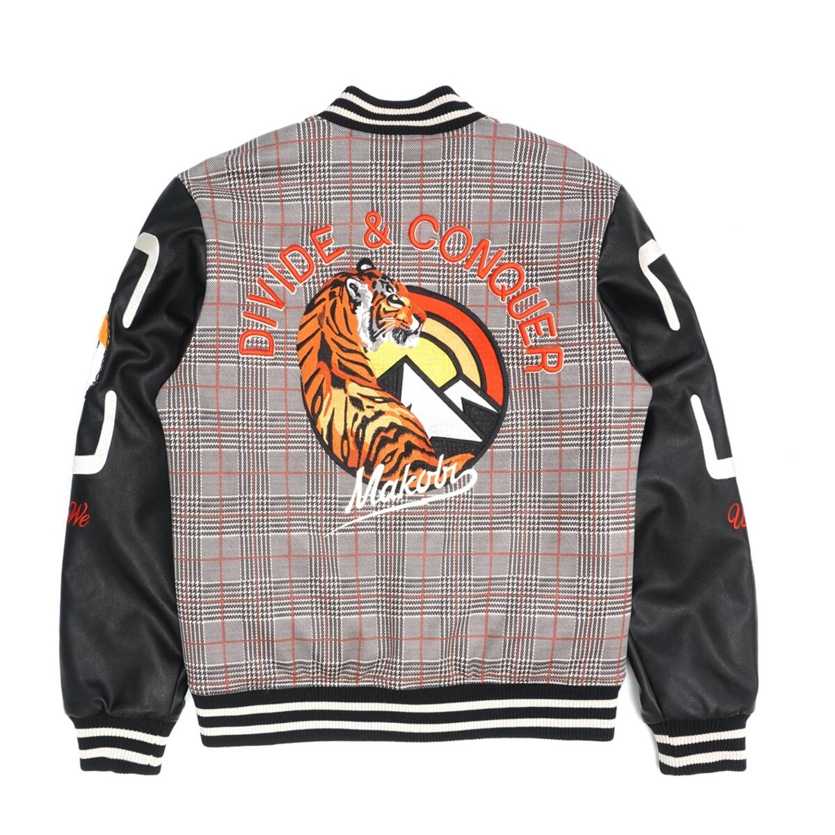 Makobi Vercelli Plaid Varsity Jacket