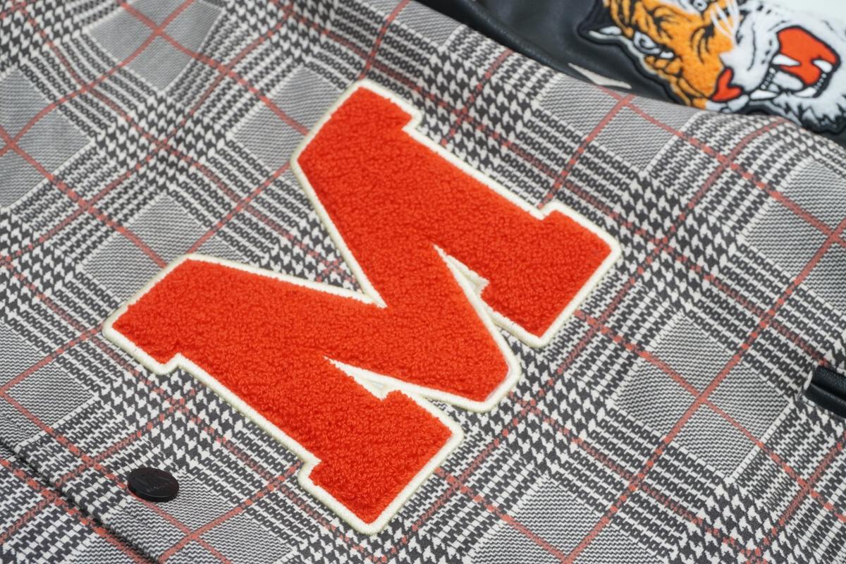 Makobi Vercelli Plaid Varsity Jacket