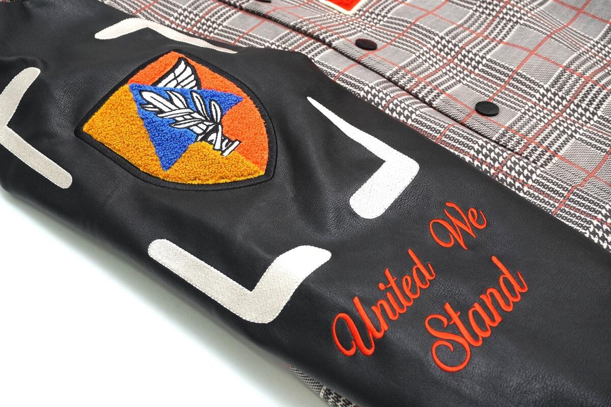 Makobi Vercelli Plaid Varsity Jacket