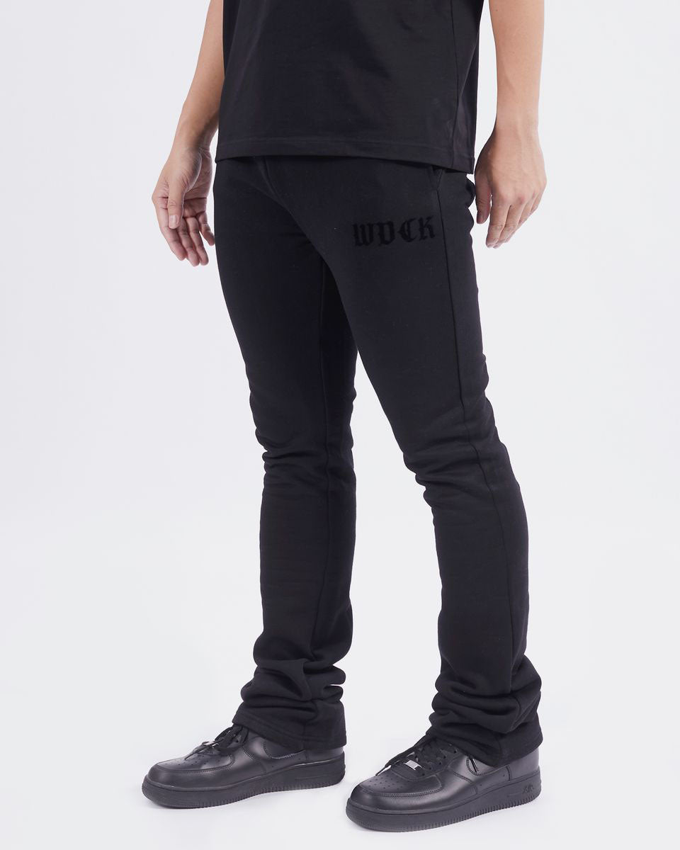 WDCK Fleece Stack Jogger with Rhinestone Print