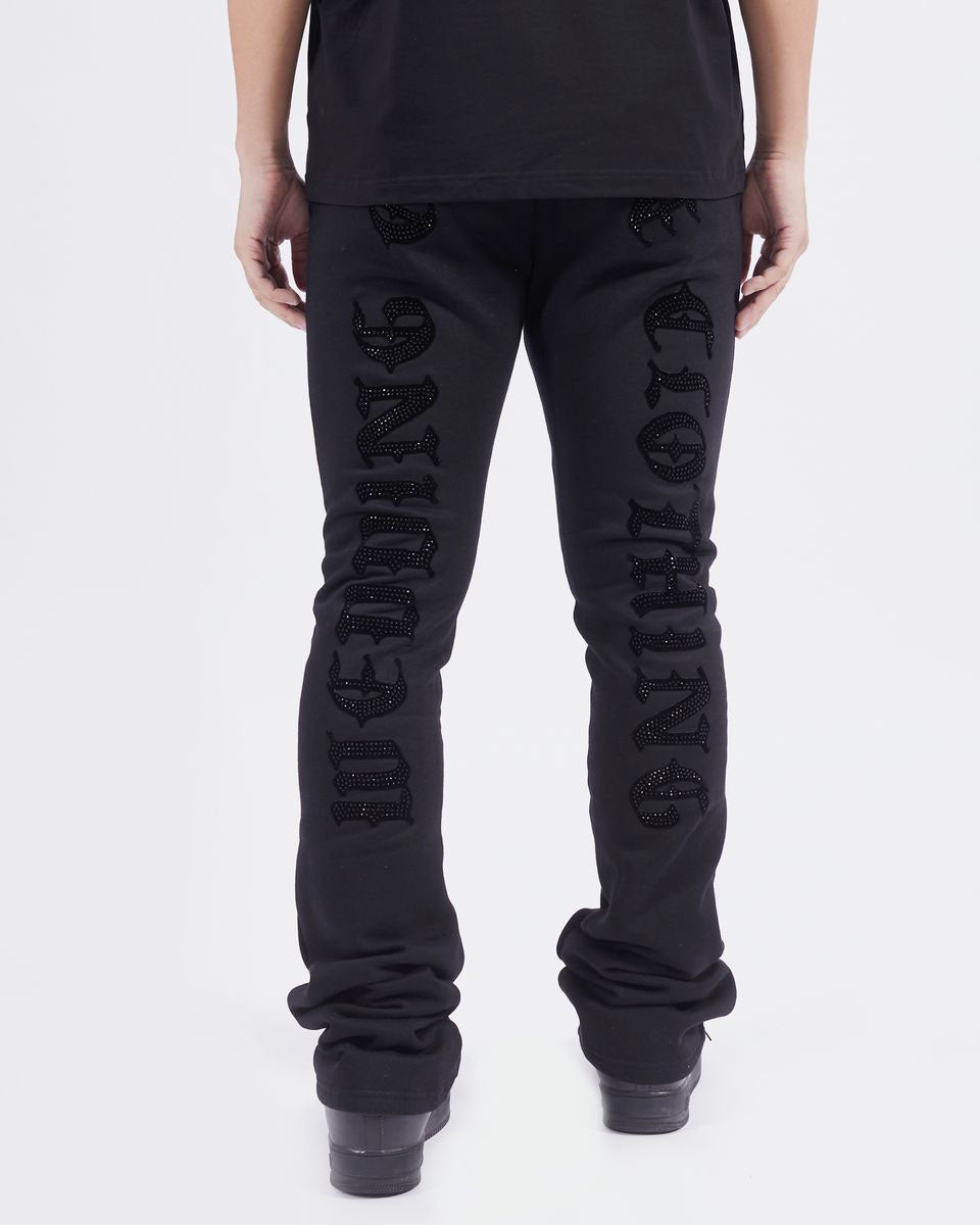 WDCK Fleece Stack Jogger with Rhinestone Print