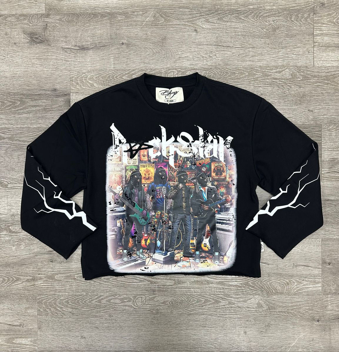 BK Rockstar French Terry Long sleeve Crop Tee