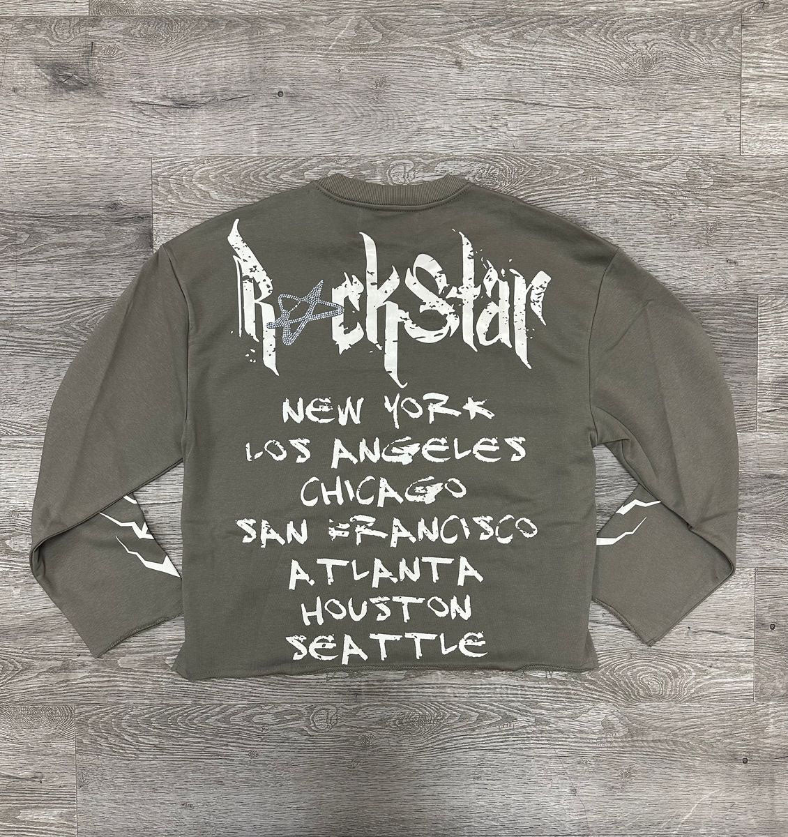 BK Rockstar French Terry Long sleeve Crop Tee