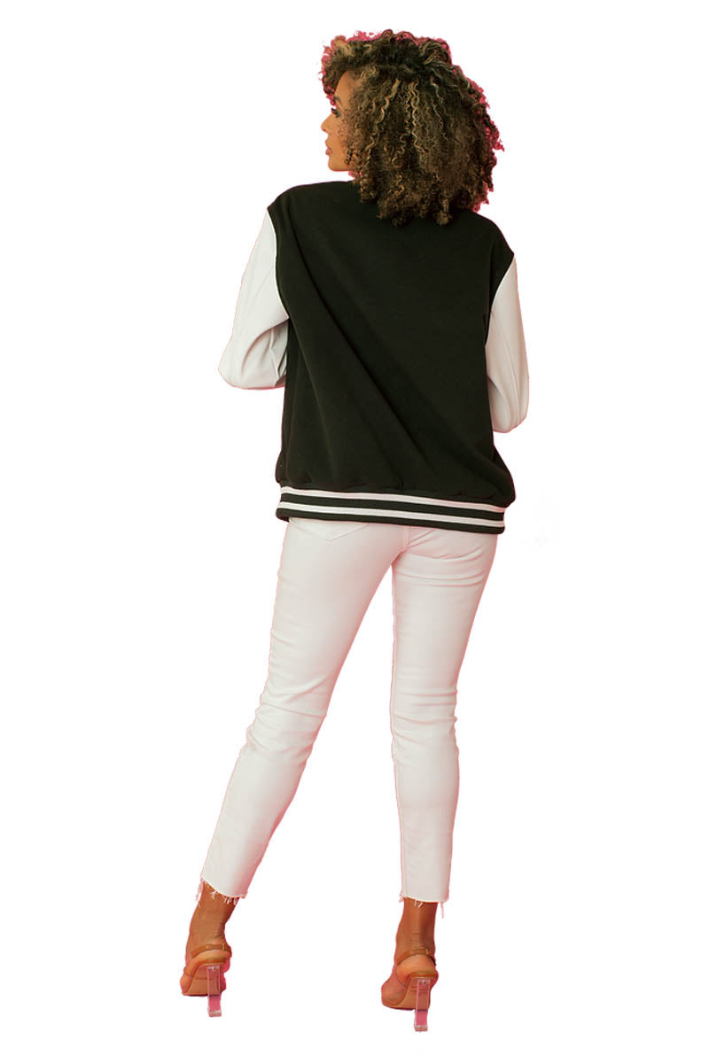 For Her Varsity Jacket - Black