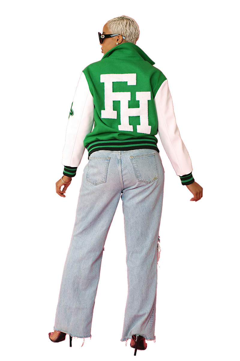 For Her Varsity Jacket - Green