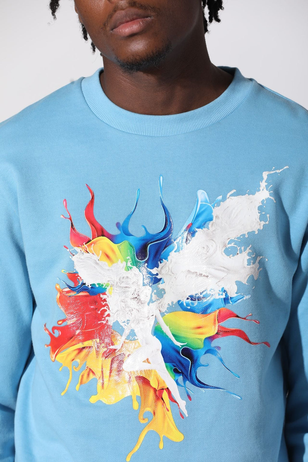 Fifth Loop "Splash" Embroidery Print Men's Sweatshirt