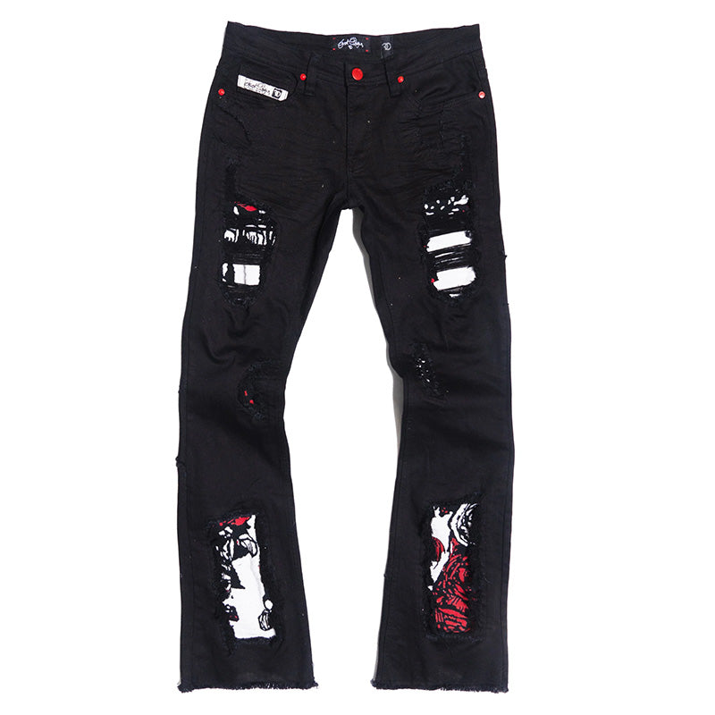 Frost Cashey Tapestry Denim Set - Black