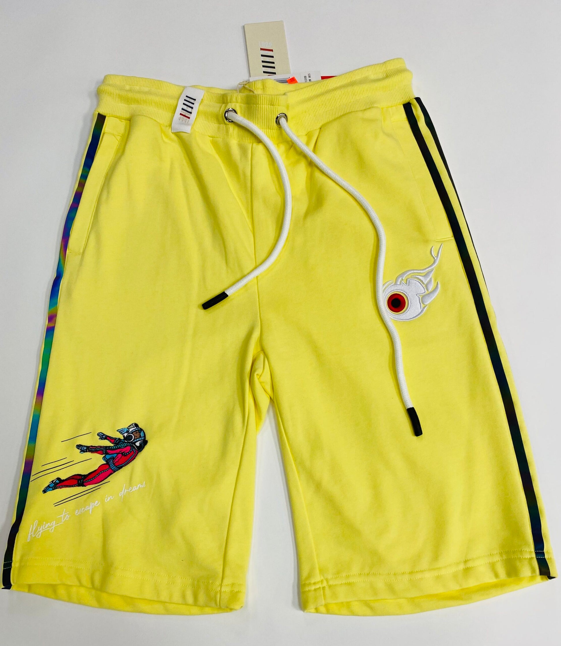 men Fleece Embroidery shorts