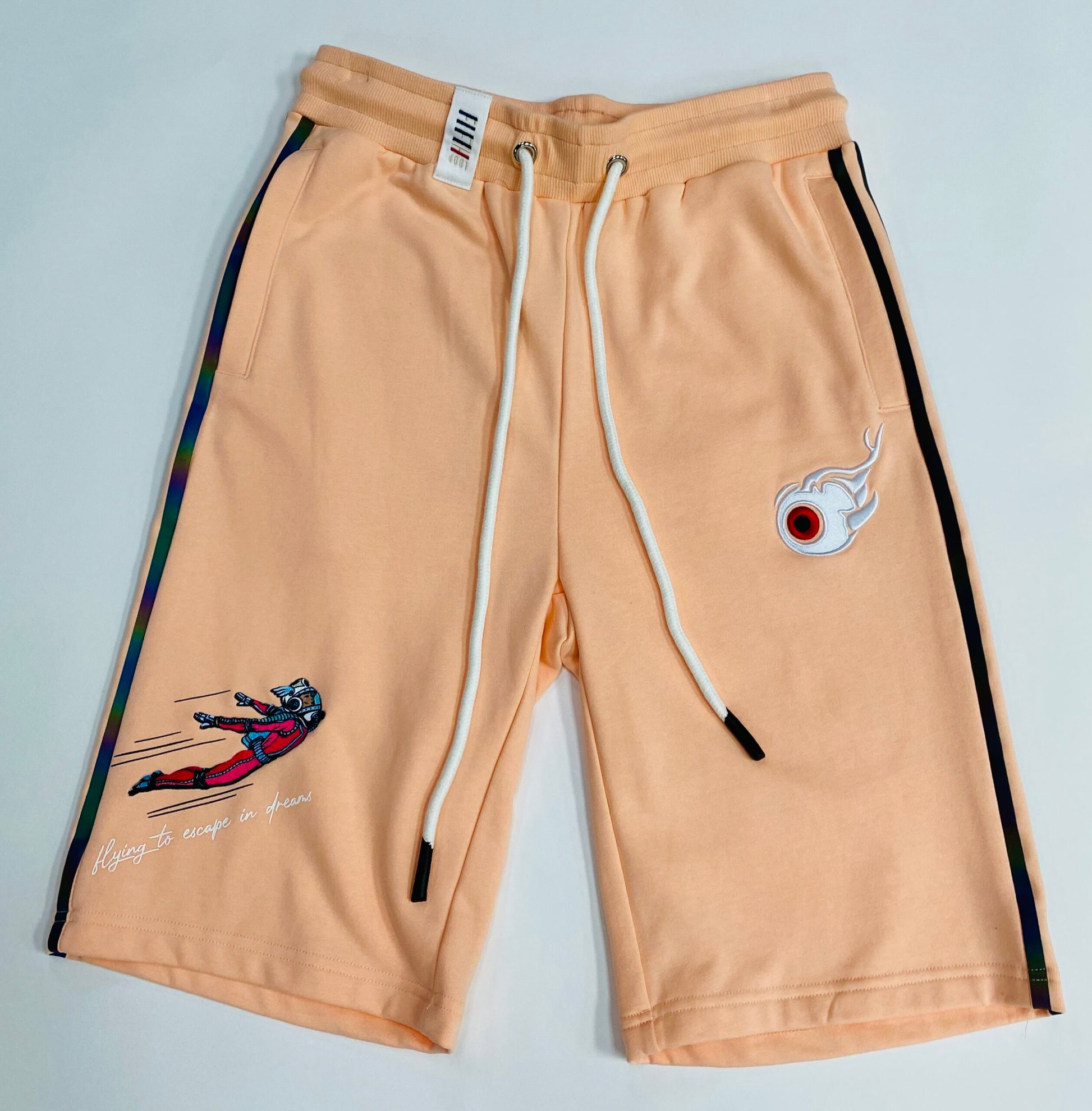 men Fleece Embroidery shorts