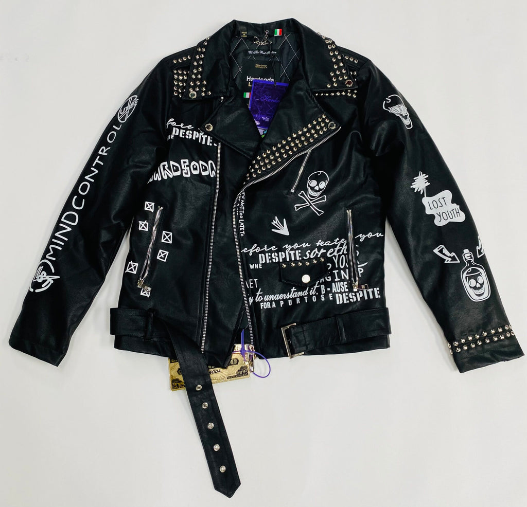 Hardsoda Biker Leather studded jacket