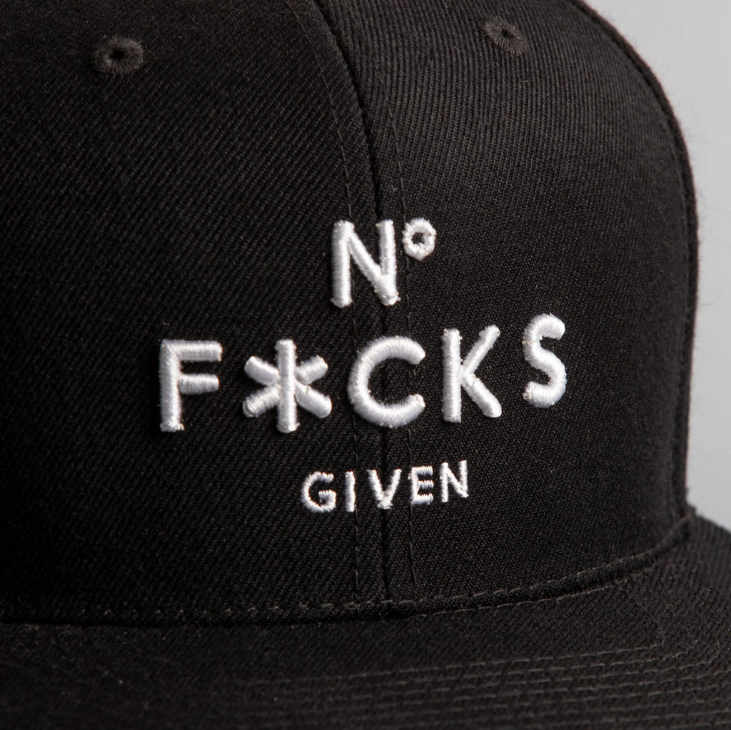 Field Grade No F*cks Given Black Snapback Hat