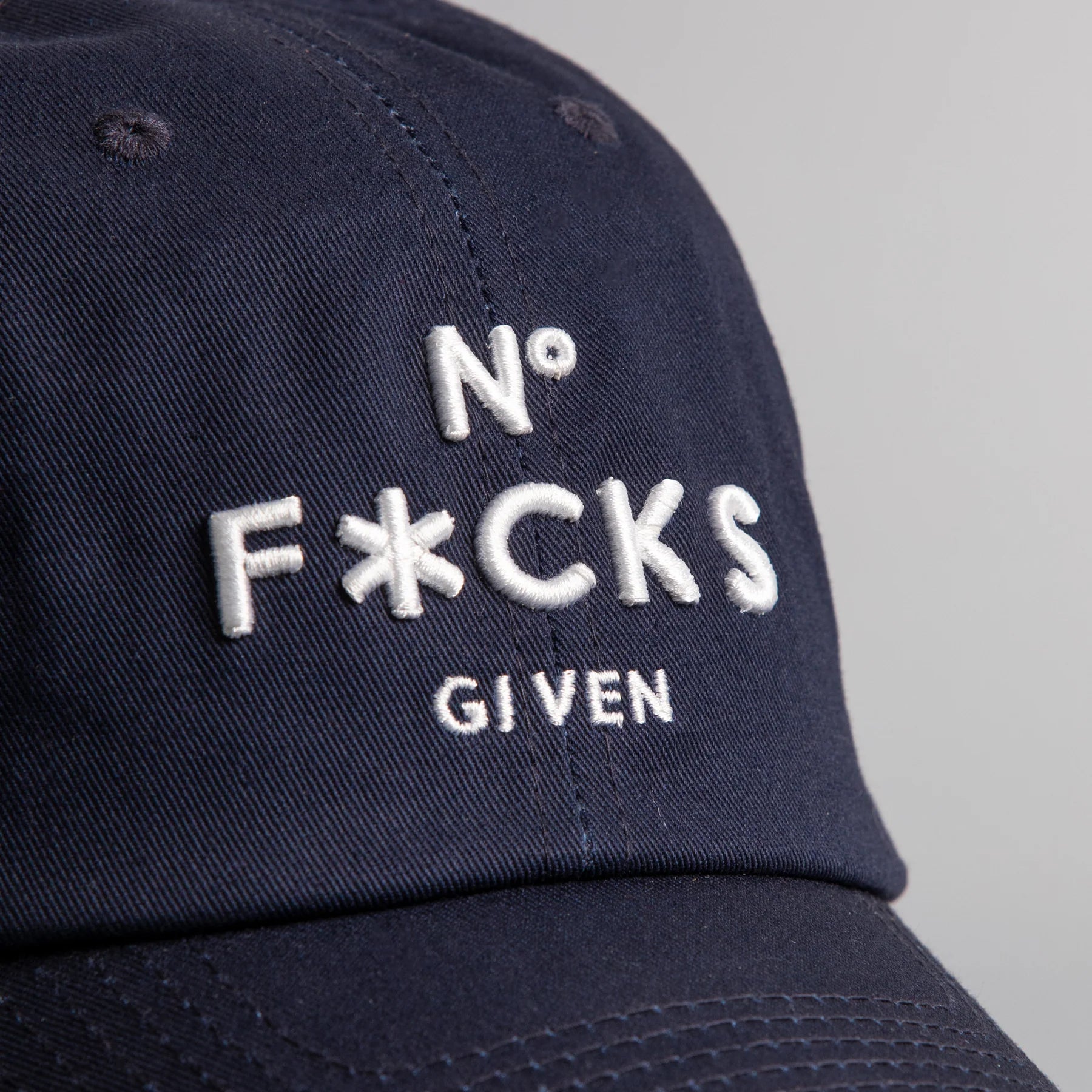 Field Grade No F*cks Given Navy Blue Relaxed Fit Hat - Nato Strap Edition