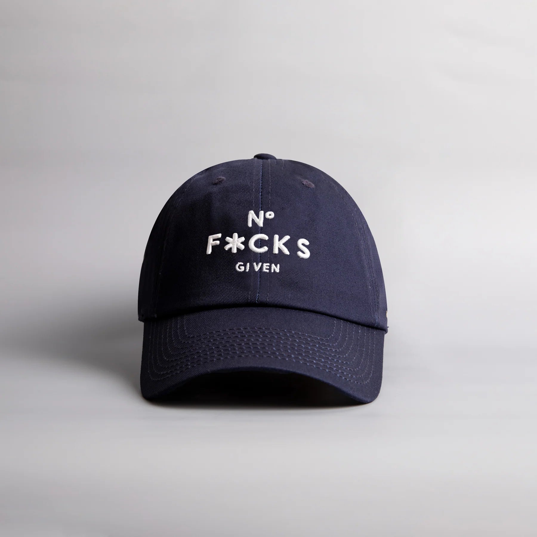 Field Grade No F*cks Given Navy Blue Relaxed Fit Hat - Nato Strap Edition