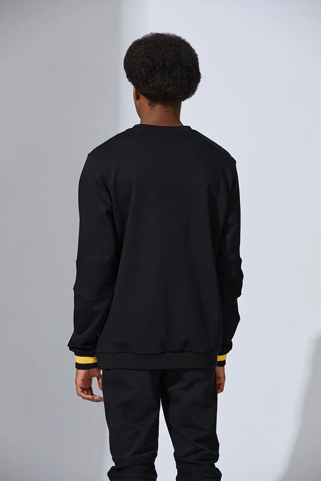 Fifth Loop "Motivation" M &amp; Heart Graphic Embroidery Print Crewneck Sweatshirt