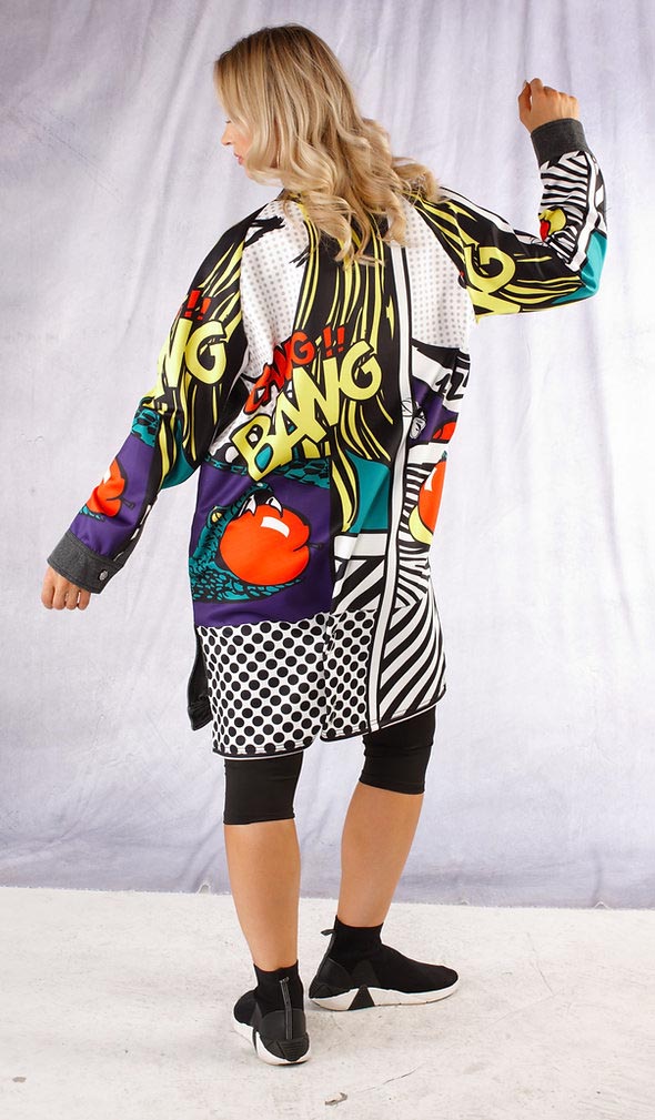 Bang Print Jeans Jacket