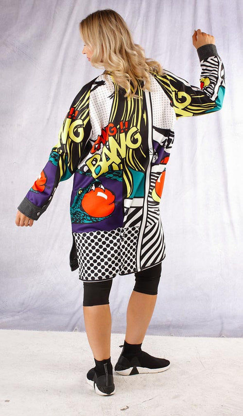 Bang Print Jeans Jacket