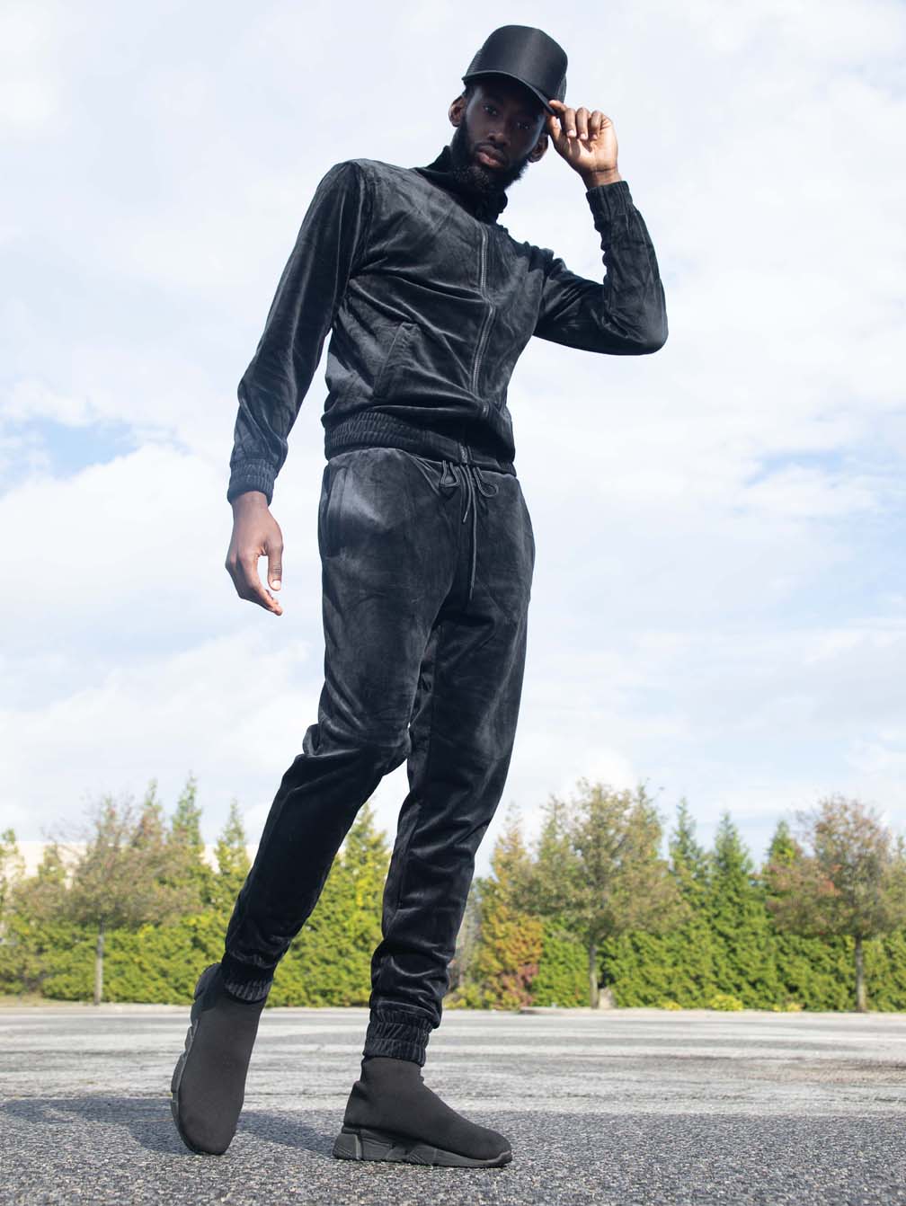 Velour Joggers Set