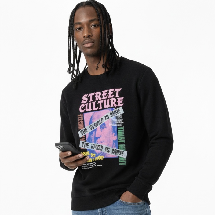 STREET CULTURE CREWNECK SWEAT SHIRT