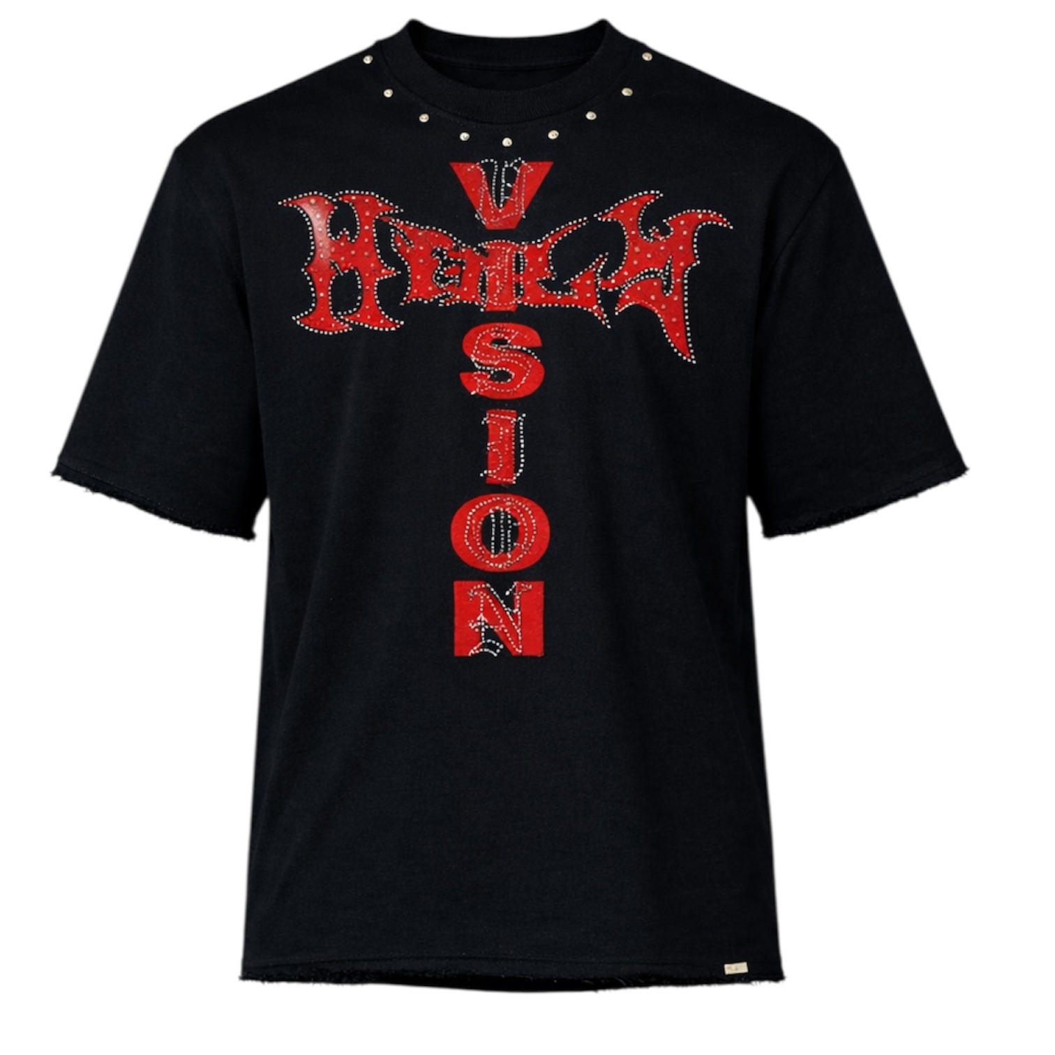 VISION RHINESTONE CROPPED T SHIRT