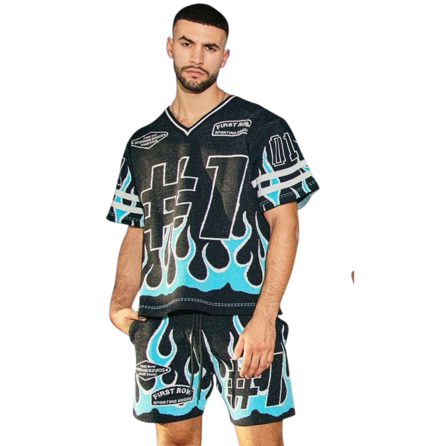 FRIST ROW KNITTED SHORT SET