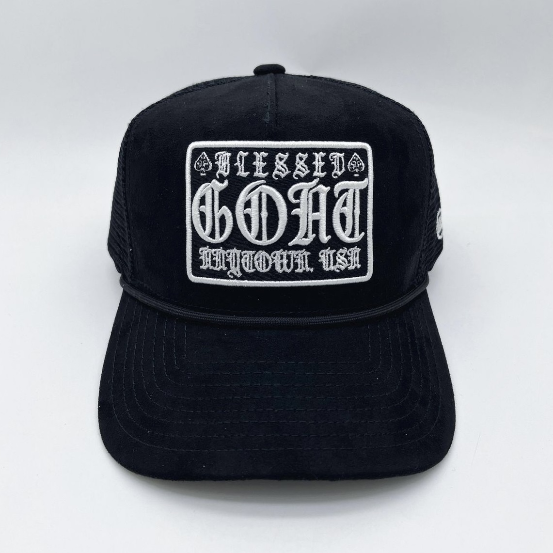 GOAT SUEDE TRUCKER HAT