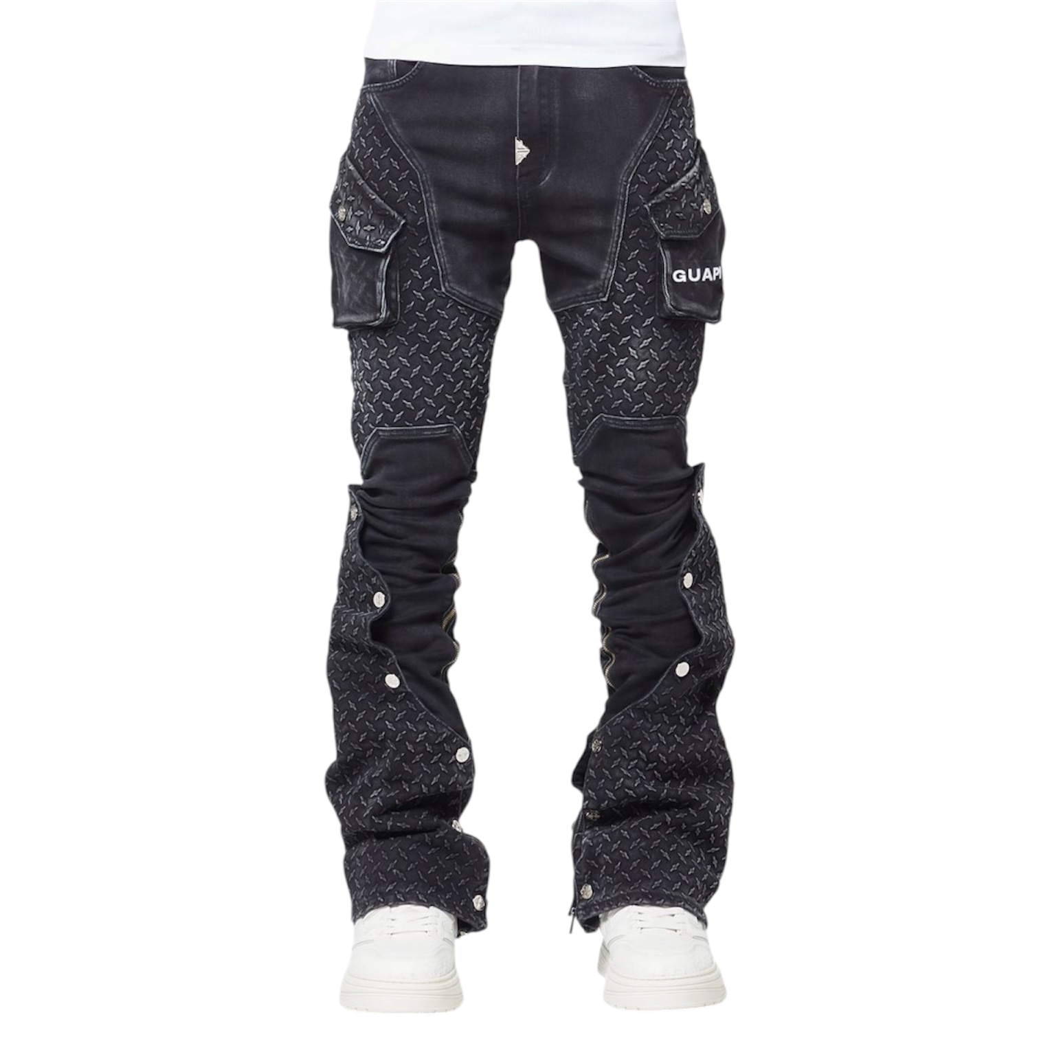 VINTAGE BLACK STEEL PLATE DENIM